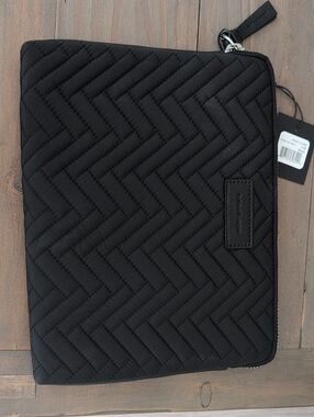 Mackage Black Quilted iPad Zip Case